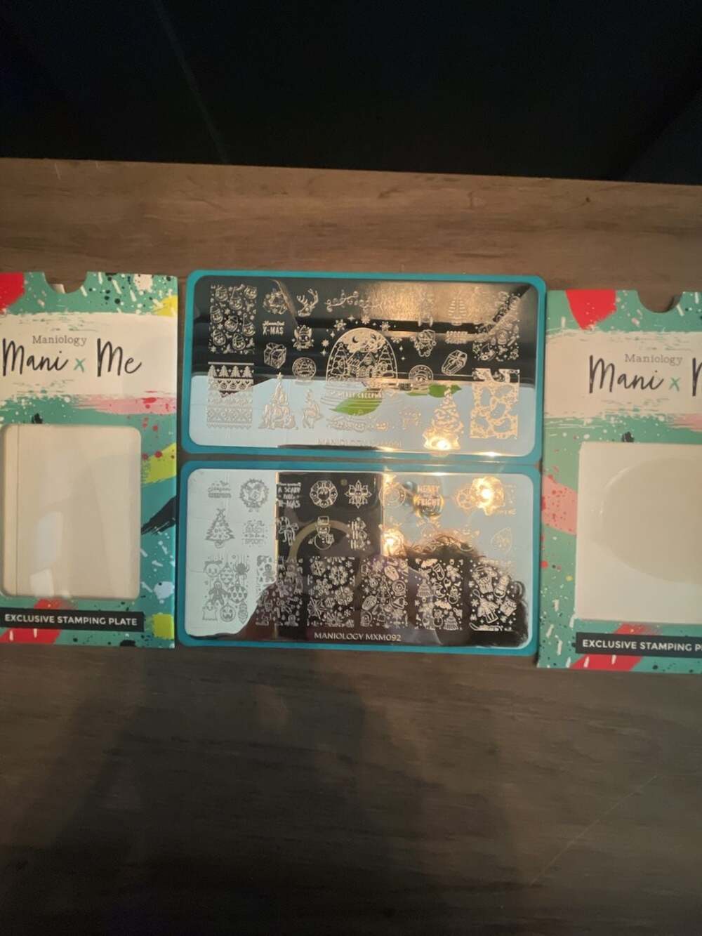 HTF RARE!!! Maniology Mani x Me Nail Stamping Plates MXM91 & 92. MERRY CREEPMAS.